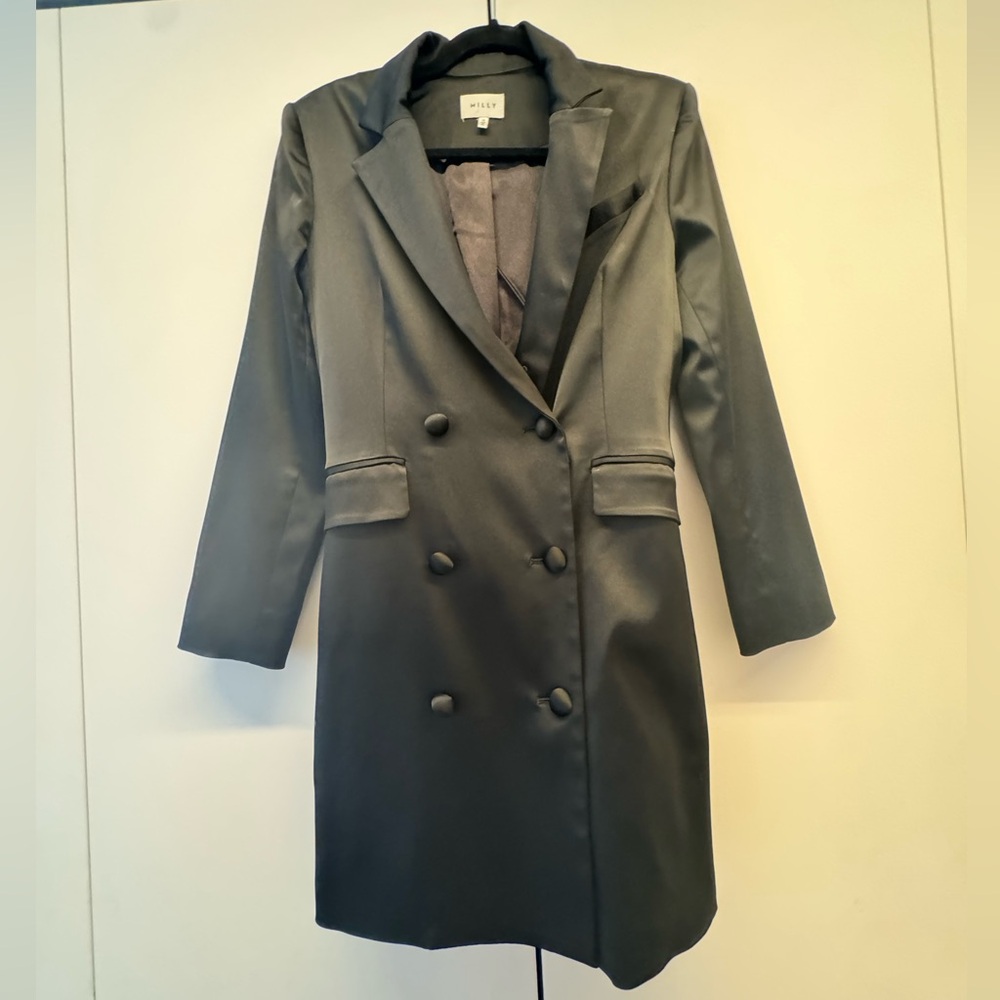 Milly's Black Stretch Blazer Mini Dress